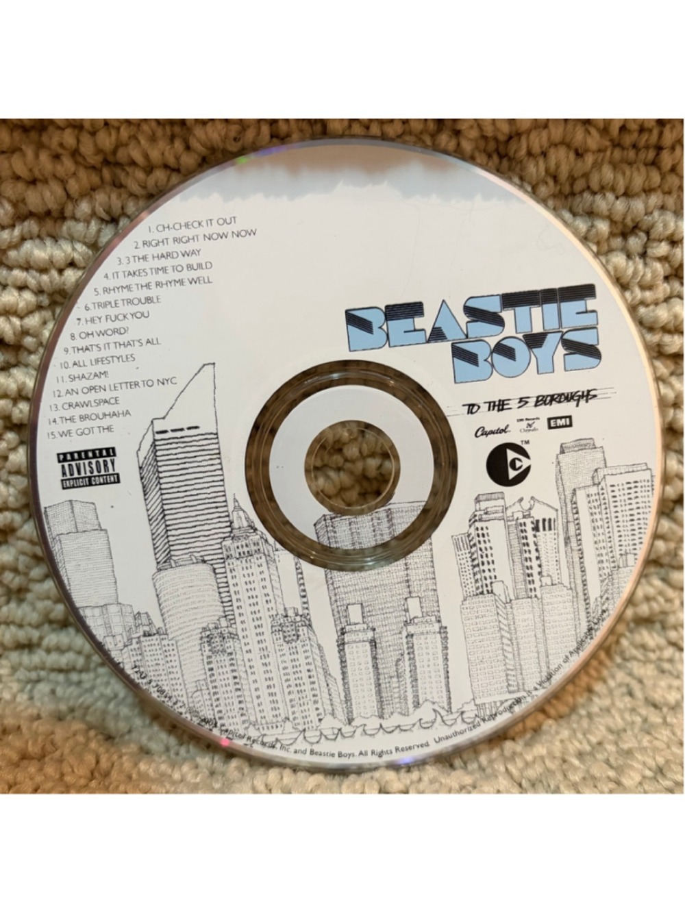 Beastie Boys To The 5 Boroughs CD Album White Blue